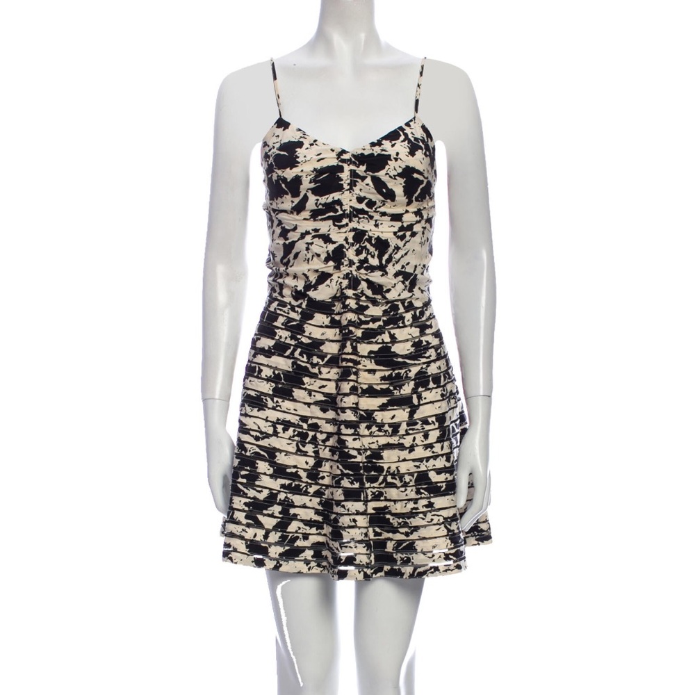 Parker Silk Patterned Mini Dress | Size S